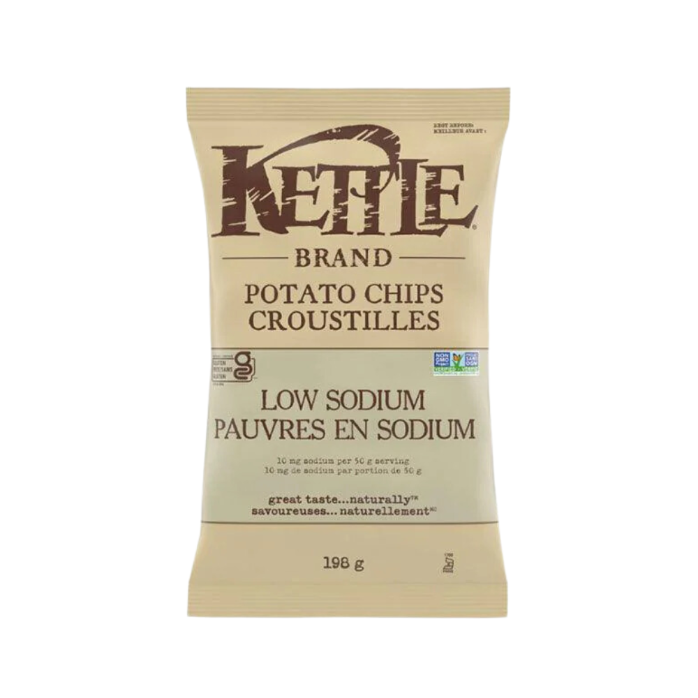 Kettle Low Sodium Potato Chips 198G