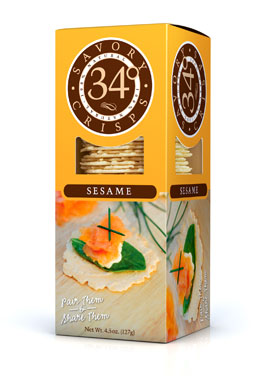 34 Degrees Savory Sesame Crisps 127G