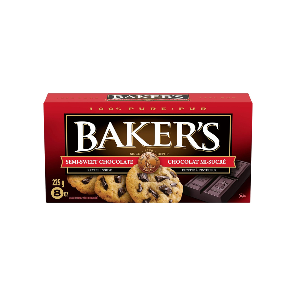 Baker's Semisweet Chocolate Baking Bar 225G