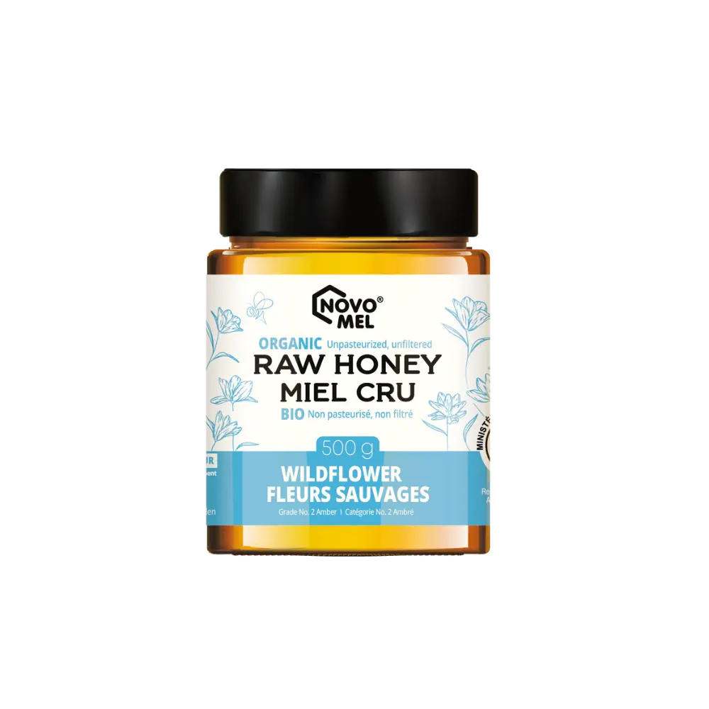 Novo Mel Raw Organic Wildflower Honey 500G