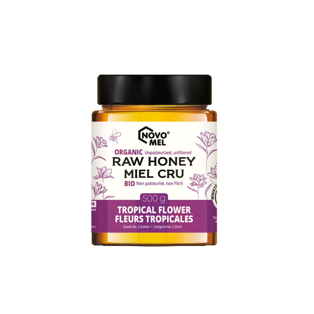 Novo Mel Raw Organic Tropical Flower Honey 500G