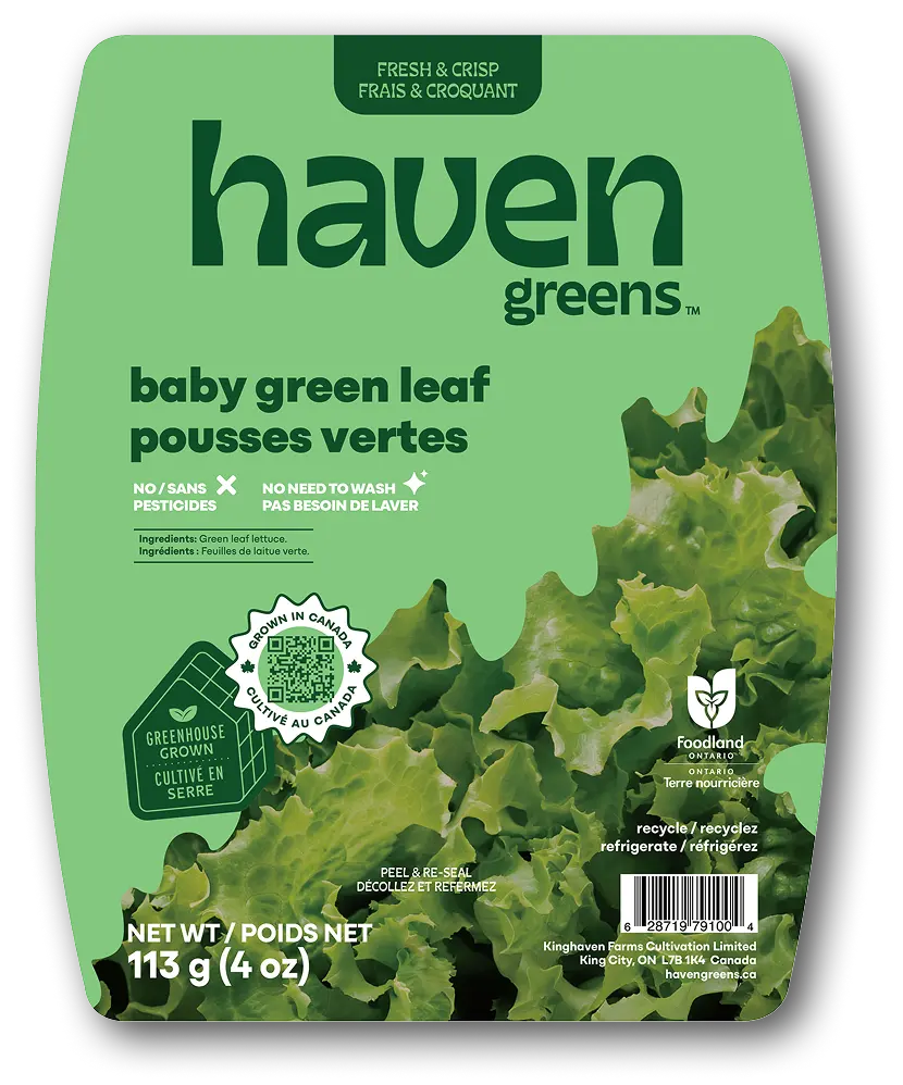 HAVEN GREENS BABY GREEN LEAF 113G