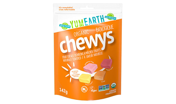 YUMEARTH ORGANIC FRUIT CHEWS 142G