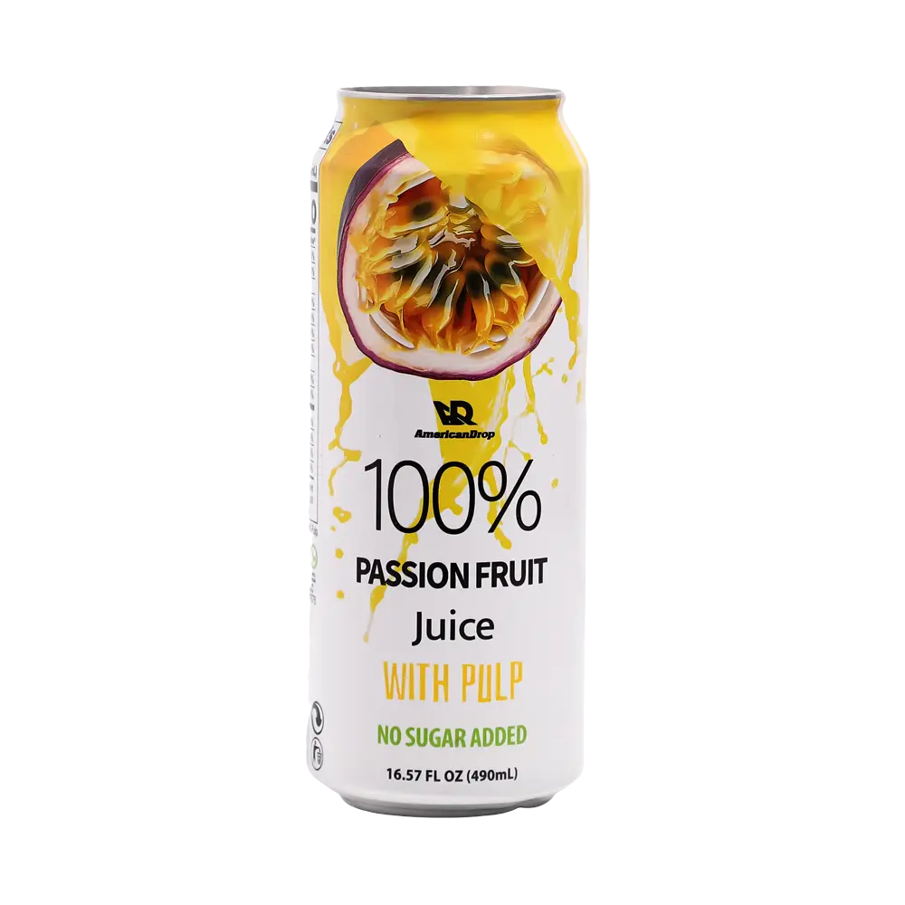 American Drop Passion Fruit 100% Juice With Pulp 490Ml