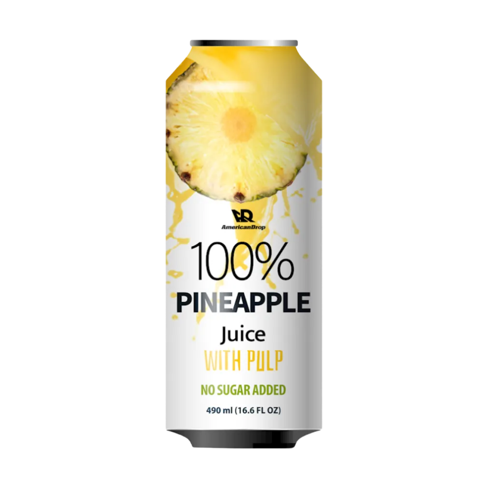 American Drop Pineapple 100% Juice With Pulp 490Ml