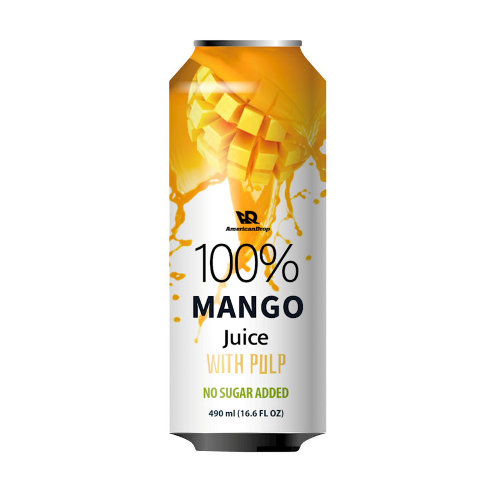 American Drop Mango 100% Juice With Pulp 490Ml