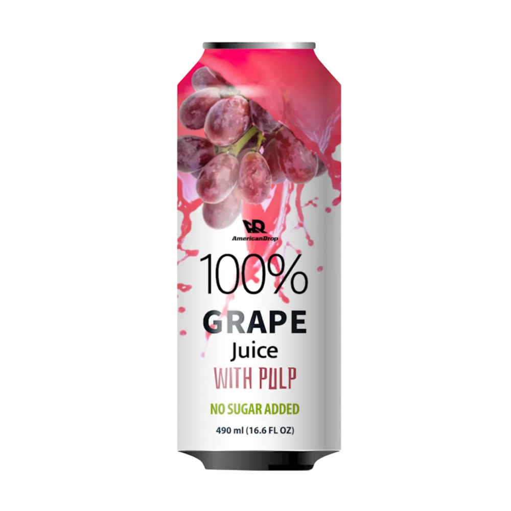 American Drop Red Grape 100% Juice With Pulp 490Ml