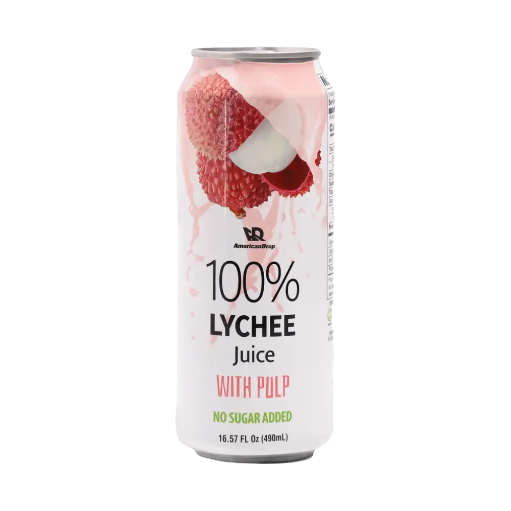 American Drop Lychee 100% Juice With Pulp 490Ml