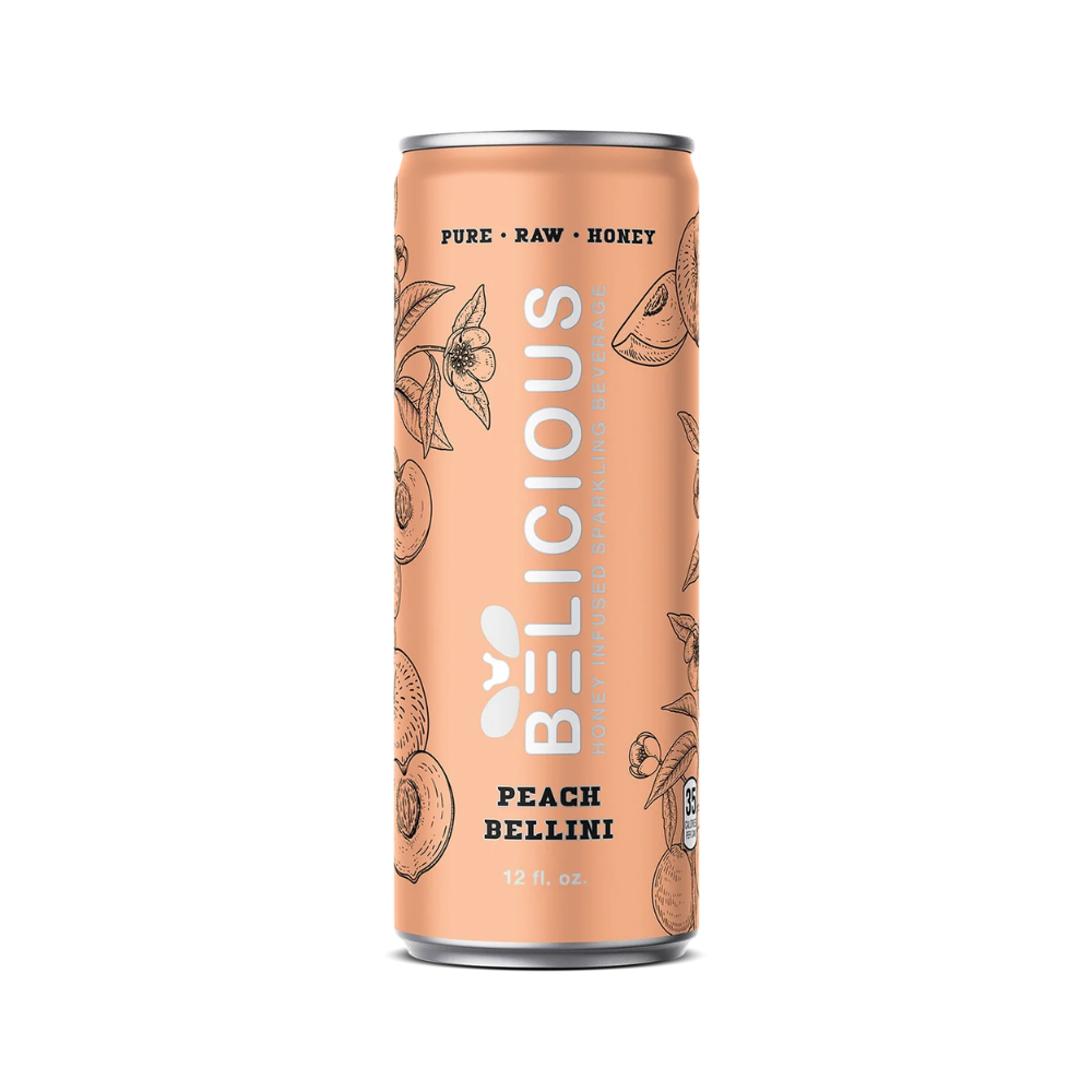 Belicious Peach Bellini Sparkling Beverage 355Ml