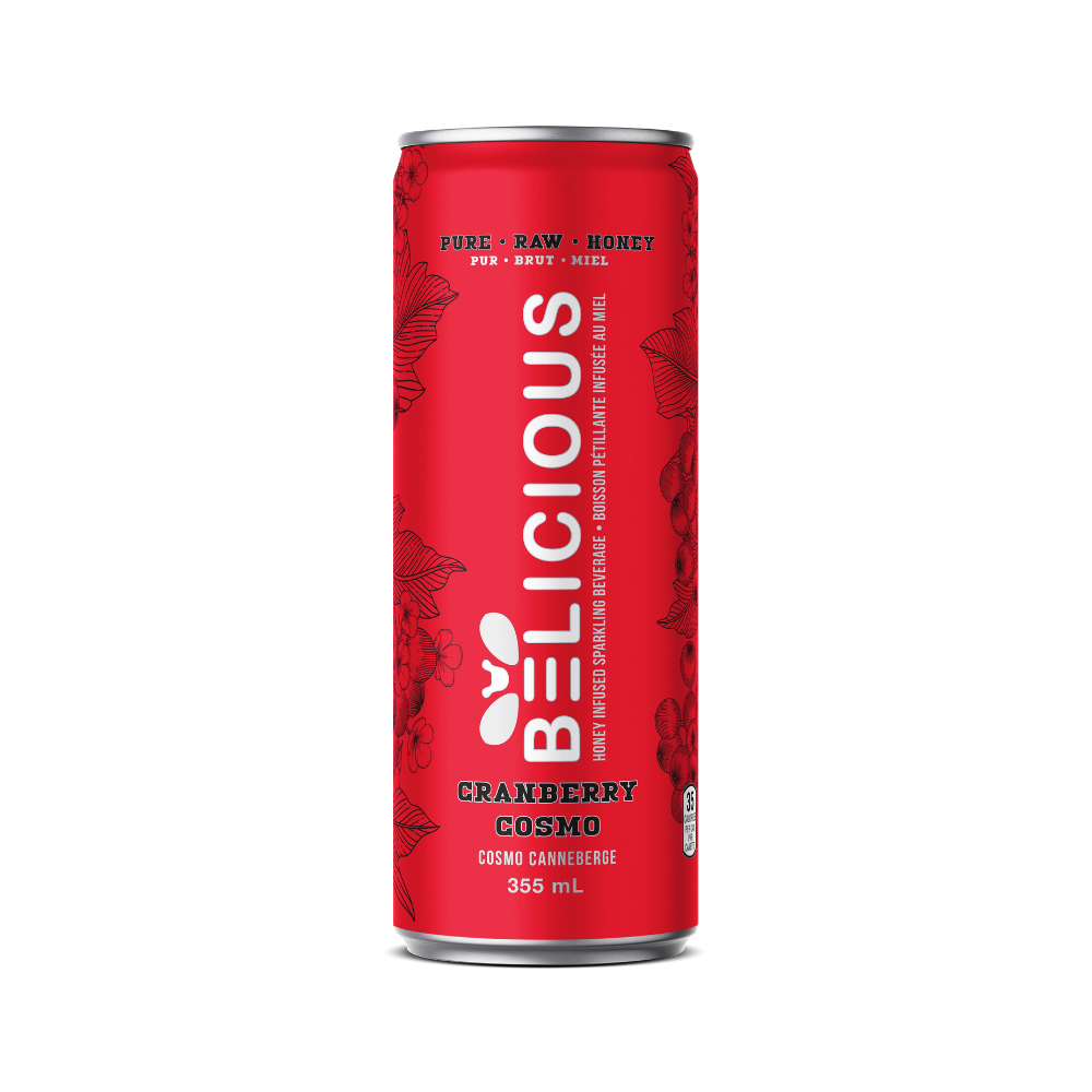 Belicious Cranberry Cosmo Sparkling Beverage 355Ml
