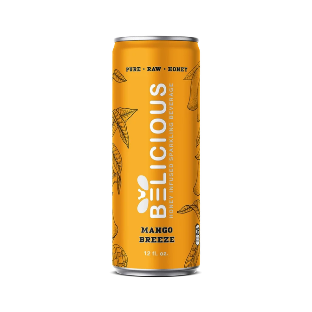 Belicious Mango Breeze Sparkling Beverage 355Ml
