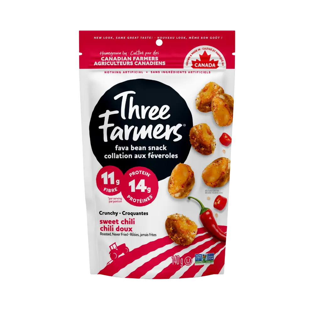 Three Farmers Sweet Chili Roasted Fava Beans 140G