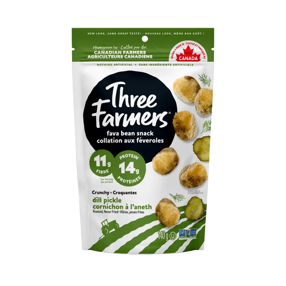 Three Farmers Dill Pickle Roasted Fava Beans 140G