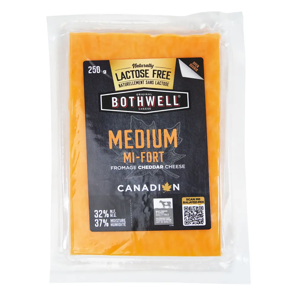 Bothwell  Medium Coloured Lactose Free Cheddar 250G