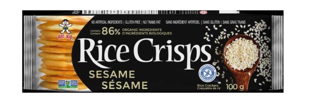 Hot Kid Rice Crisps Sesame 100g