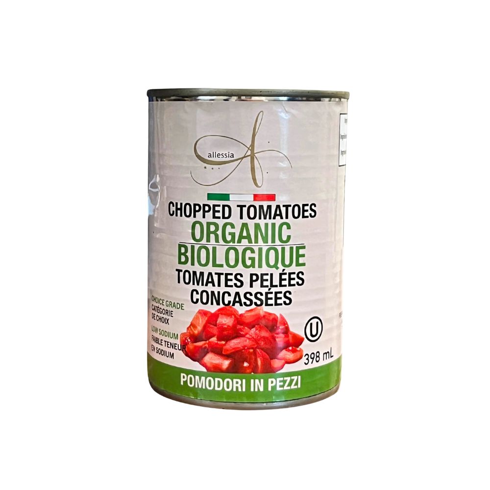 Allessia Organic Diced Tomato 398Ml