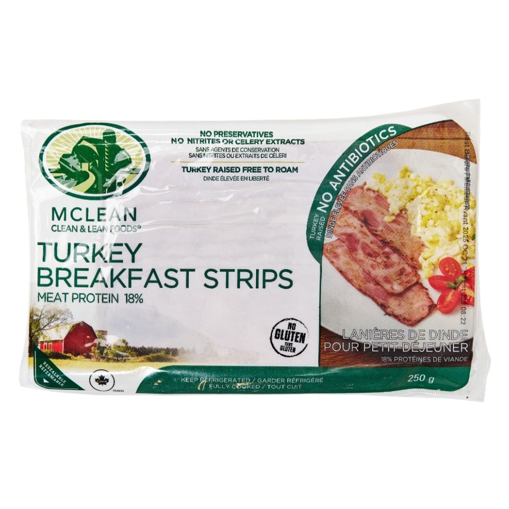 Mclean Turkey Breakfast Strips 250G