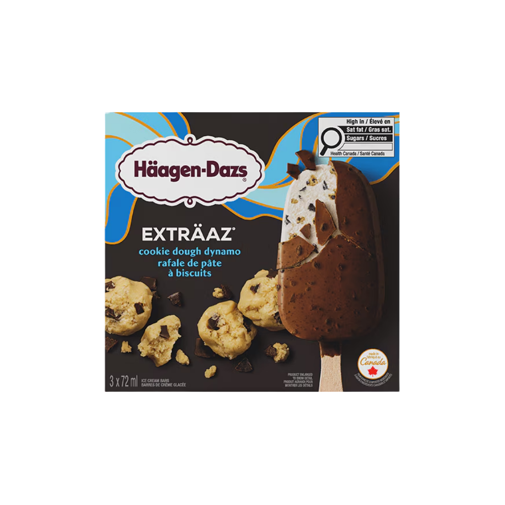 Haagen-Dazs Cookie Dough Ice Cream Bars 72Ml