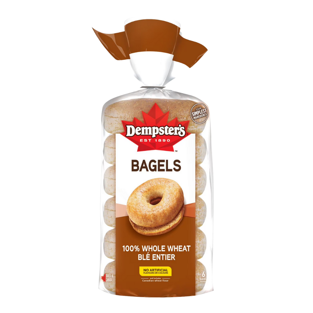 Dempster's Whl Wheat Bagels 450g