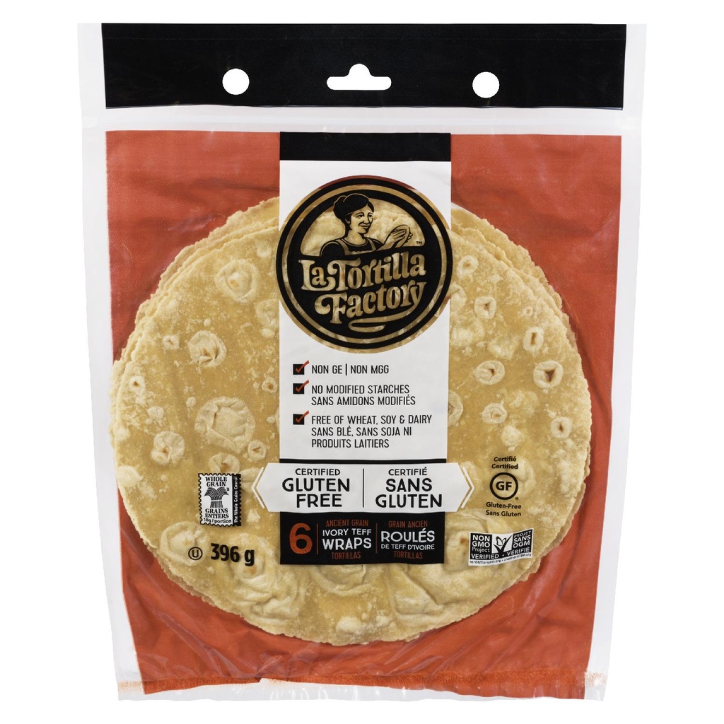 La Tortilla Factory Smart Gluten Free Wraps 396G