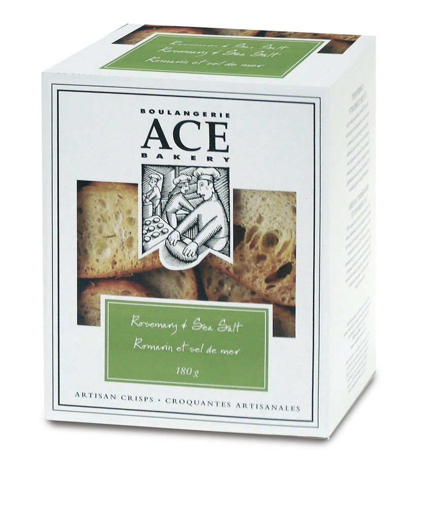 Ace Bakery Rosemary And Sea Salt Crisps 180G 