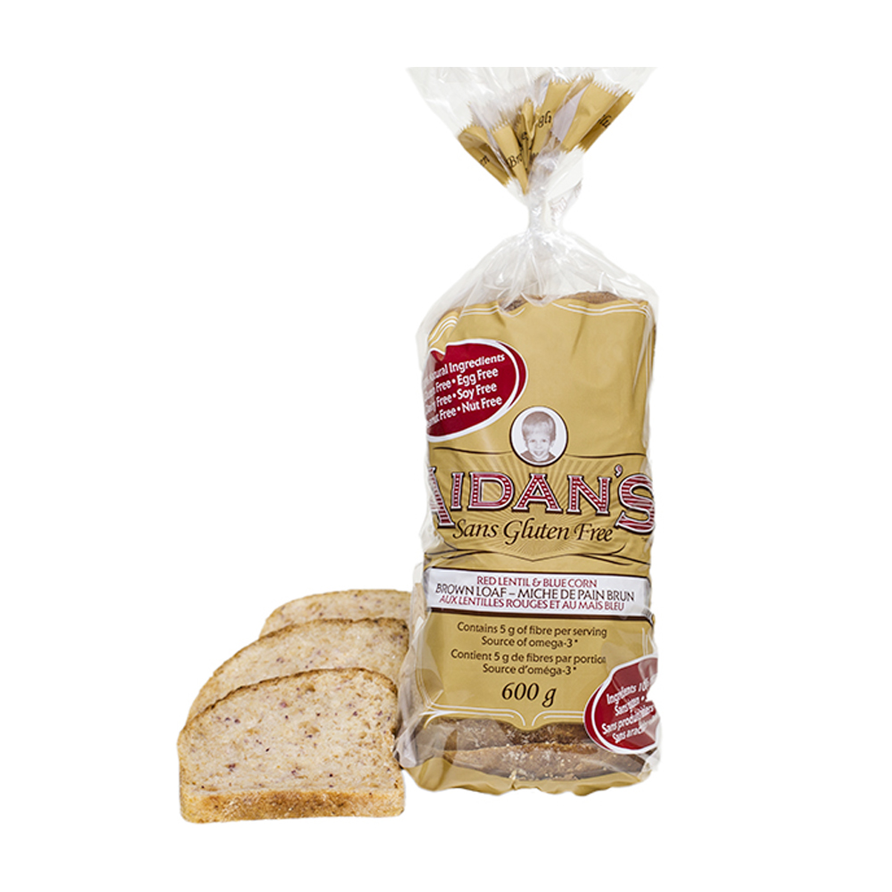 Aidan's Red Lentil And Blue Corn Brown Loaf 600g