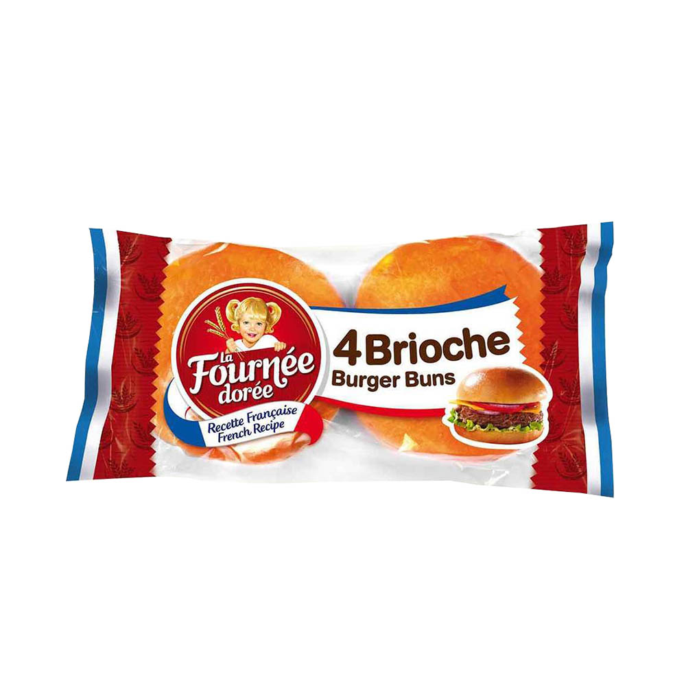 La Fournee Brioche Burger Buns Plain 200G