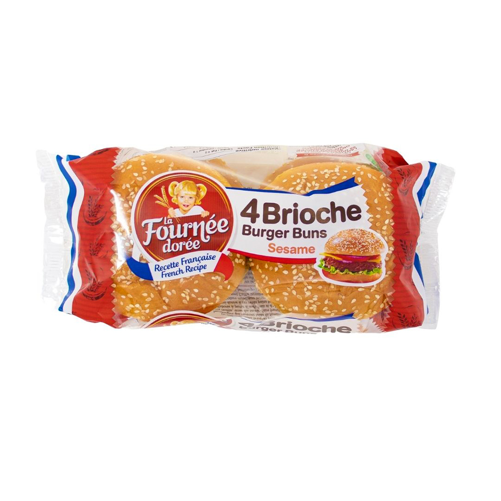 La Fournee Brioche Burger Buns Sesame 200G