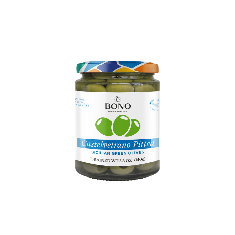 Bono Pitted Sicilian Castelvetrano Olives 5.3Oz