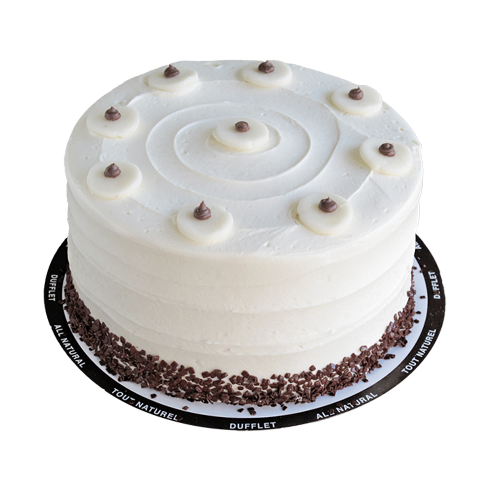 Dufflet Black & White Layer Cake 6"