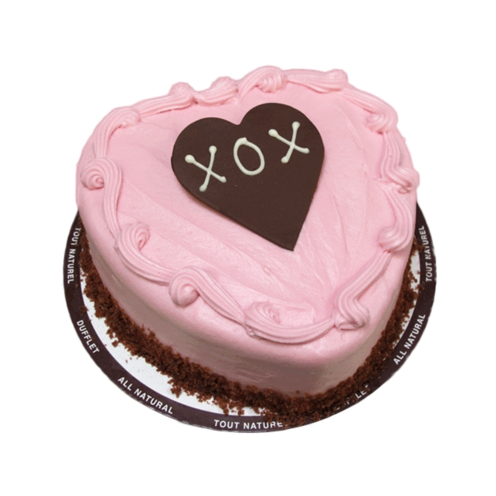 Dufflet Pink Velvet Heart Cake 6"