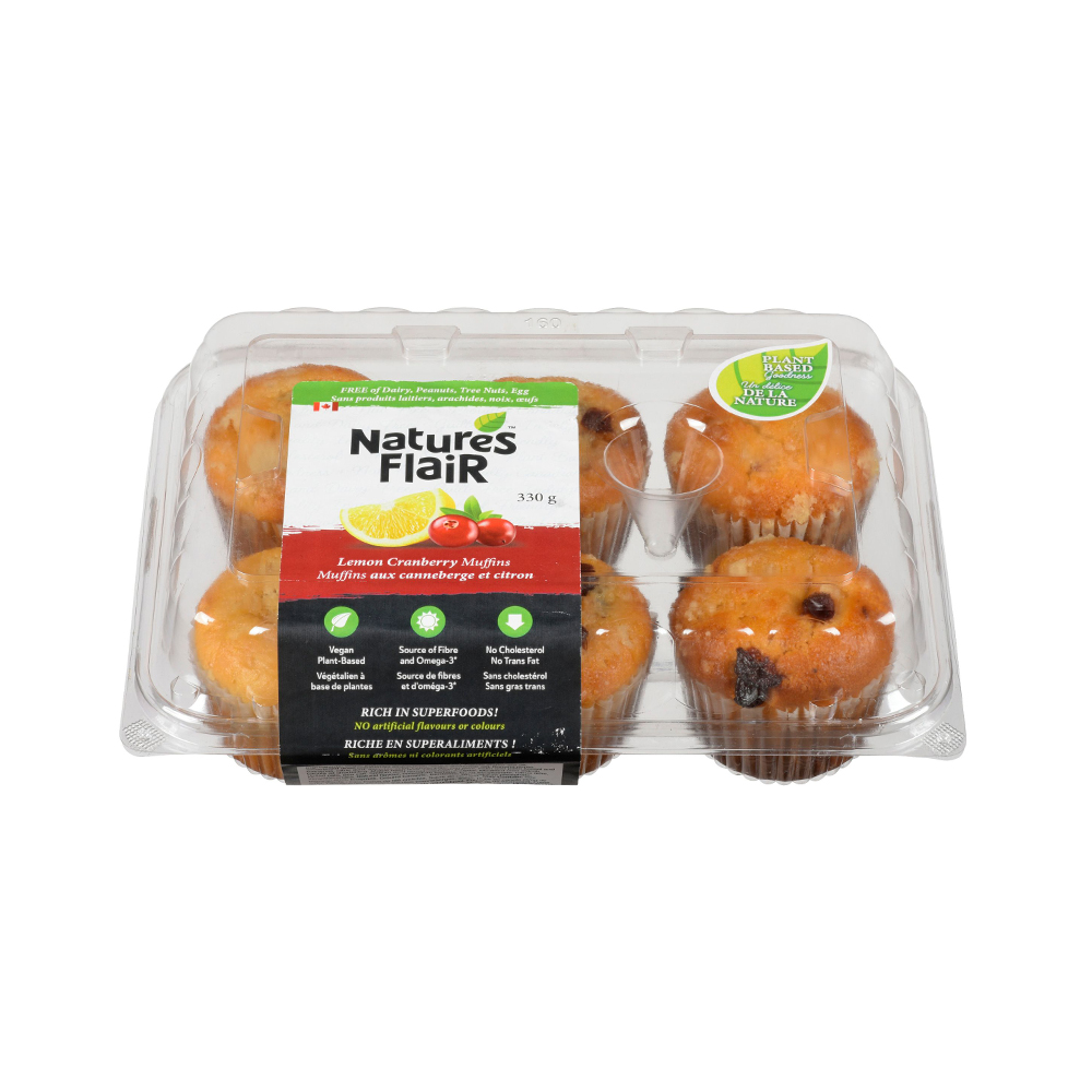 Nature's Flair Lemon Cranberry Muffins 330G