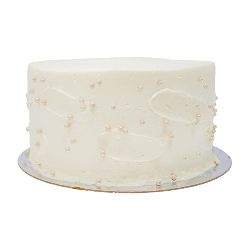 Phipps White Pearl Cake Medium 8"
