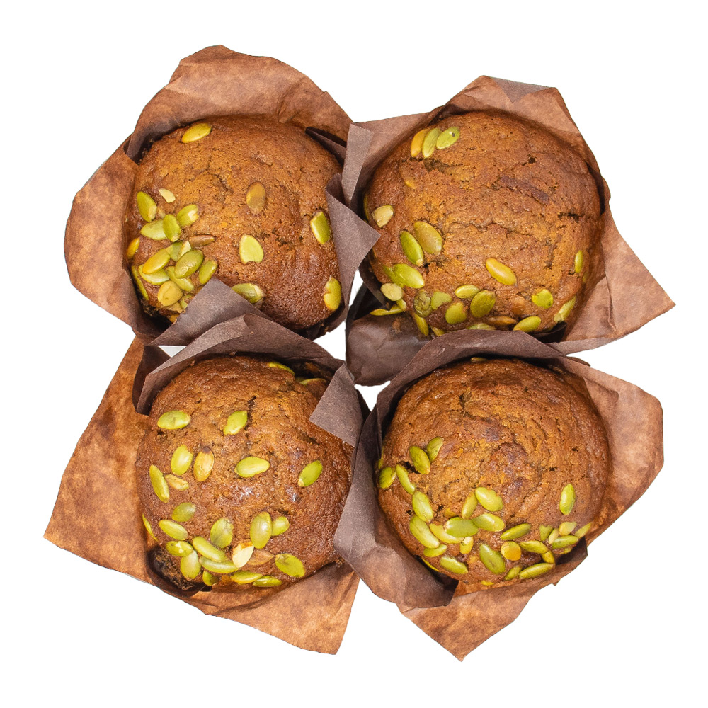 Pusateri's Carrot Pumpkin Muffins 4Pk 1ea