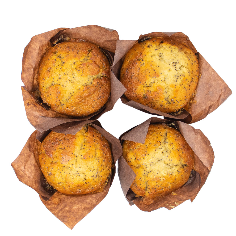 Pusateri's Sicilian Lemon Poppyseed Muffins 4Pk 1ea