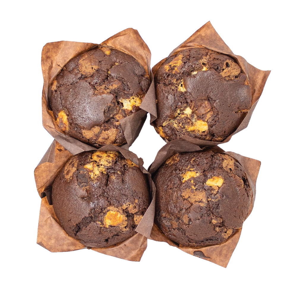 Pusateri's Triple Chocolate Muffins 4Pk 1ea
