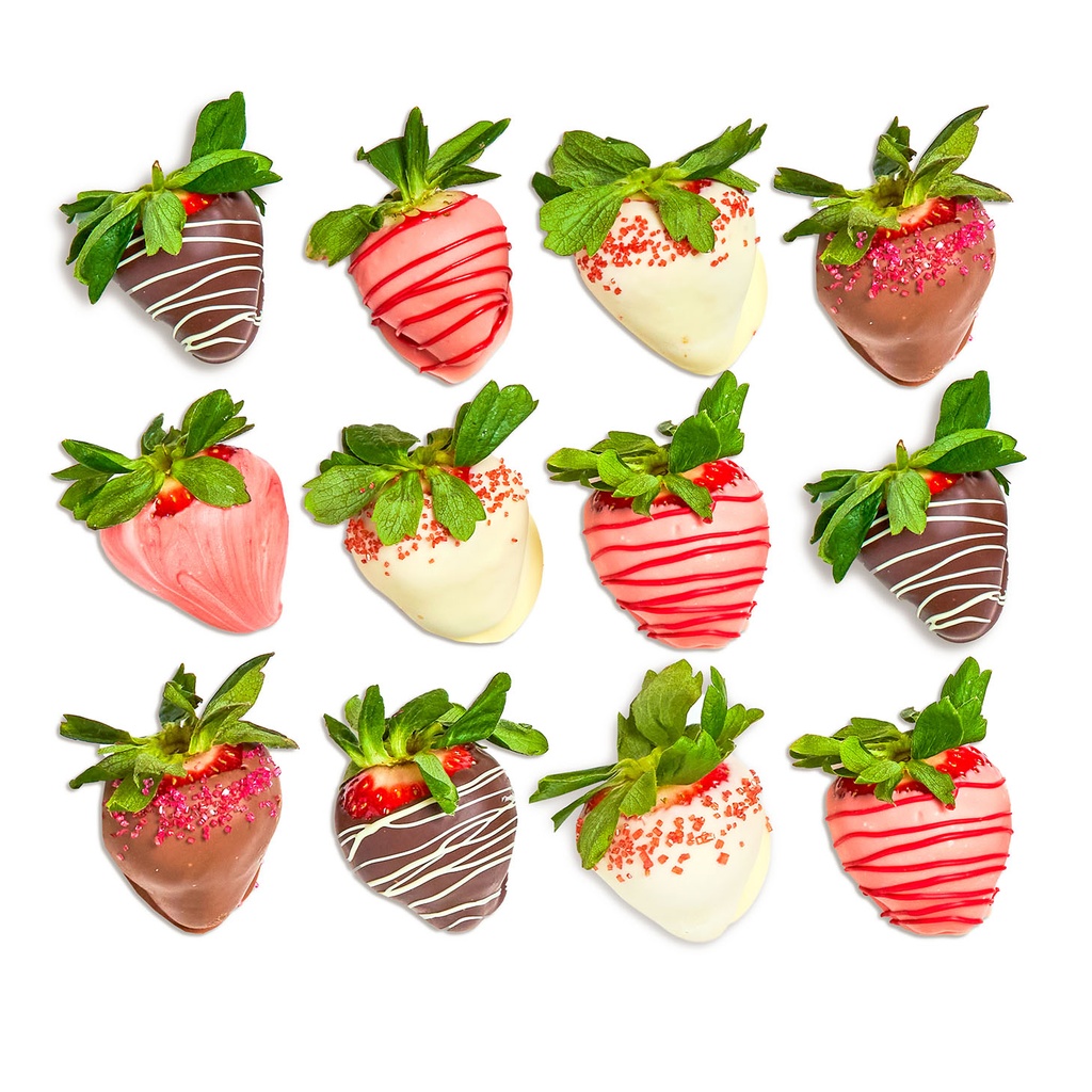 Valentine's Day Chocolate Dipped Strawberries 12Pk