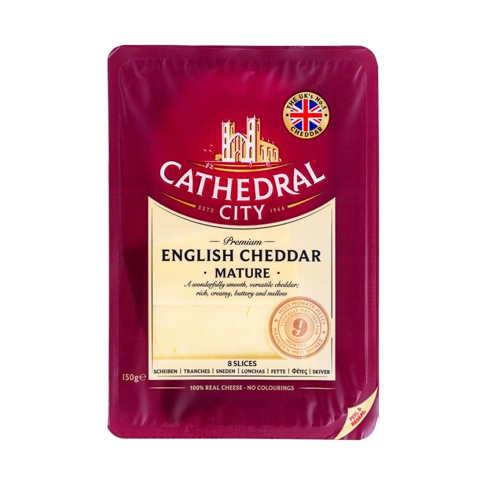Cathedral City  Mature Cheddar Aged 9 Months Sliced 150G