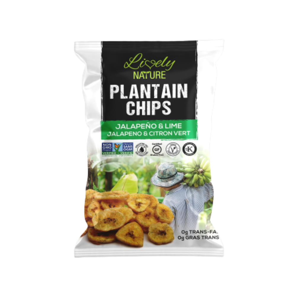 Lively Nature Plantain Chips With Jalapeno & Lime 85g