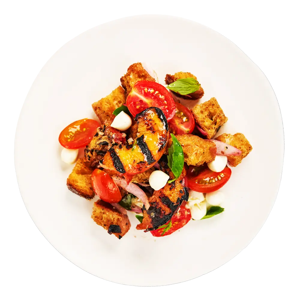 Grilled Peach Panzanella Salad  1Lb