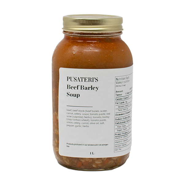 Beef Barley Soup 1L 1ea