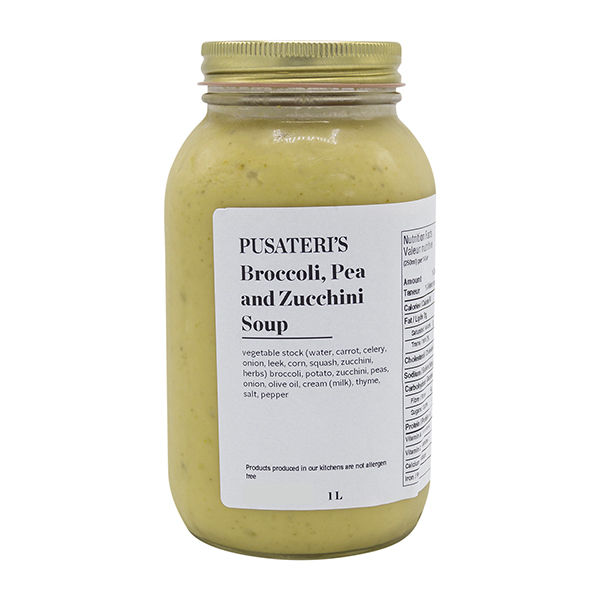 Broccoli Pea Zucchini Soup 1lt