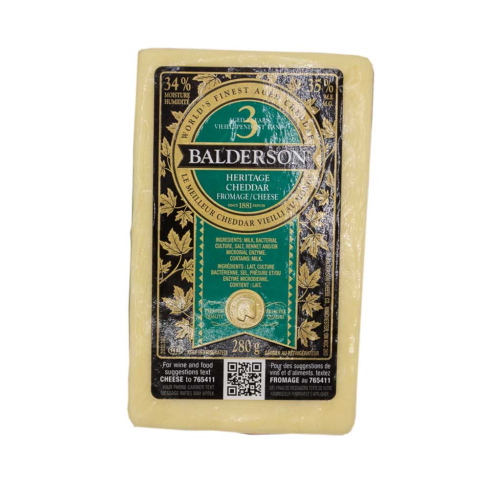 Balderson Cheddar Cheese Aged 3 Years 280G