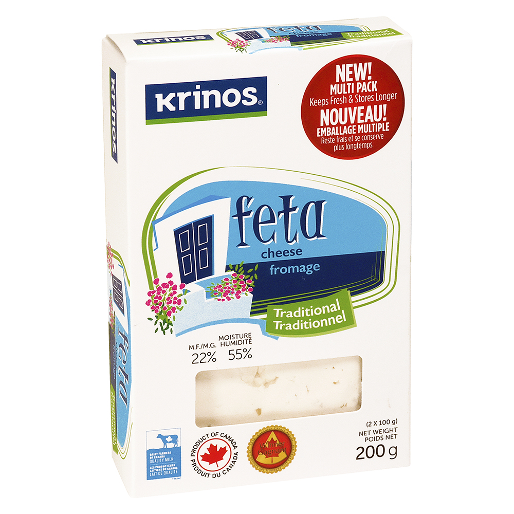 Krinos Traditional Cow's Milk Feta 200G