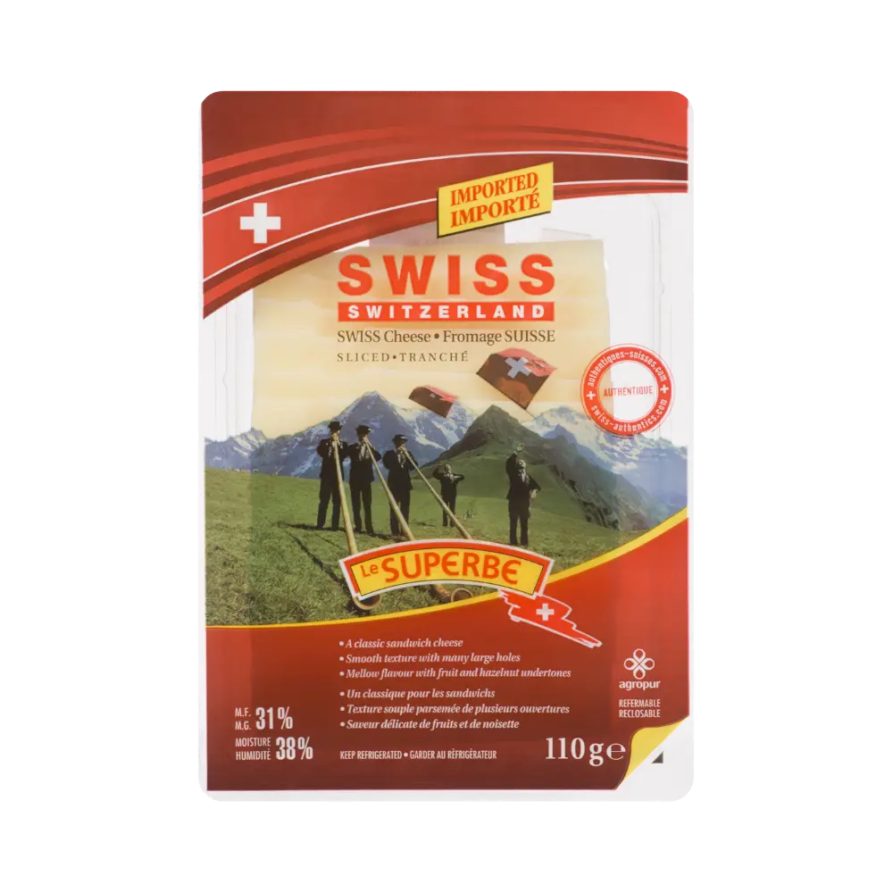 Le Superbe  Sliced Swiss Cheese 110G
