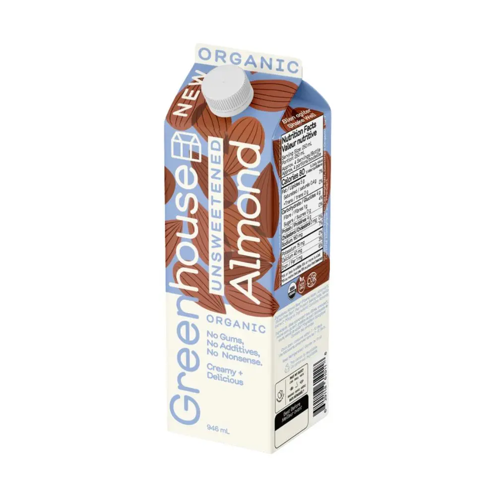 Greenhouse Unsweetened Almond Milk 946ml