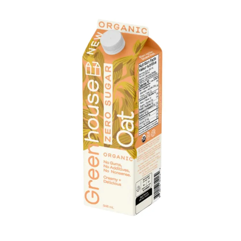 Greenhouse Zero Sugar Oat Milk 946ml