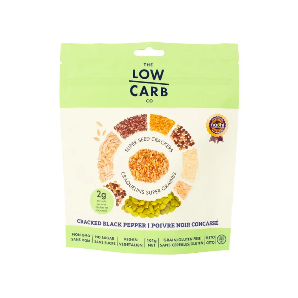 The Low Carb Co. Black Pepper Super Seed Crackers 101G