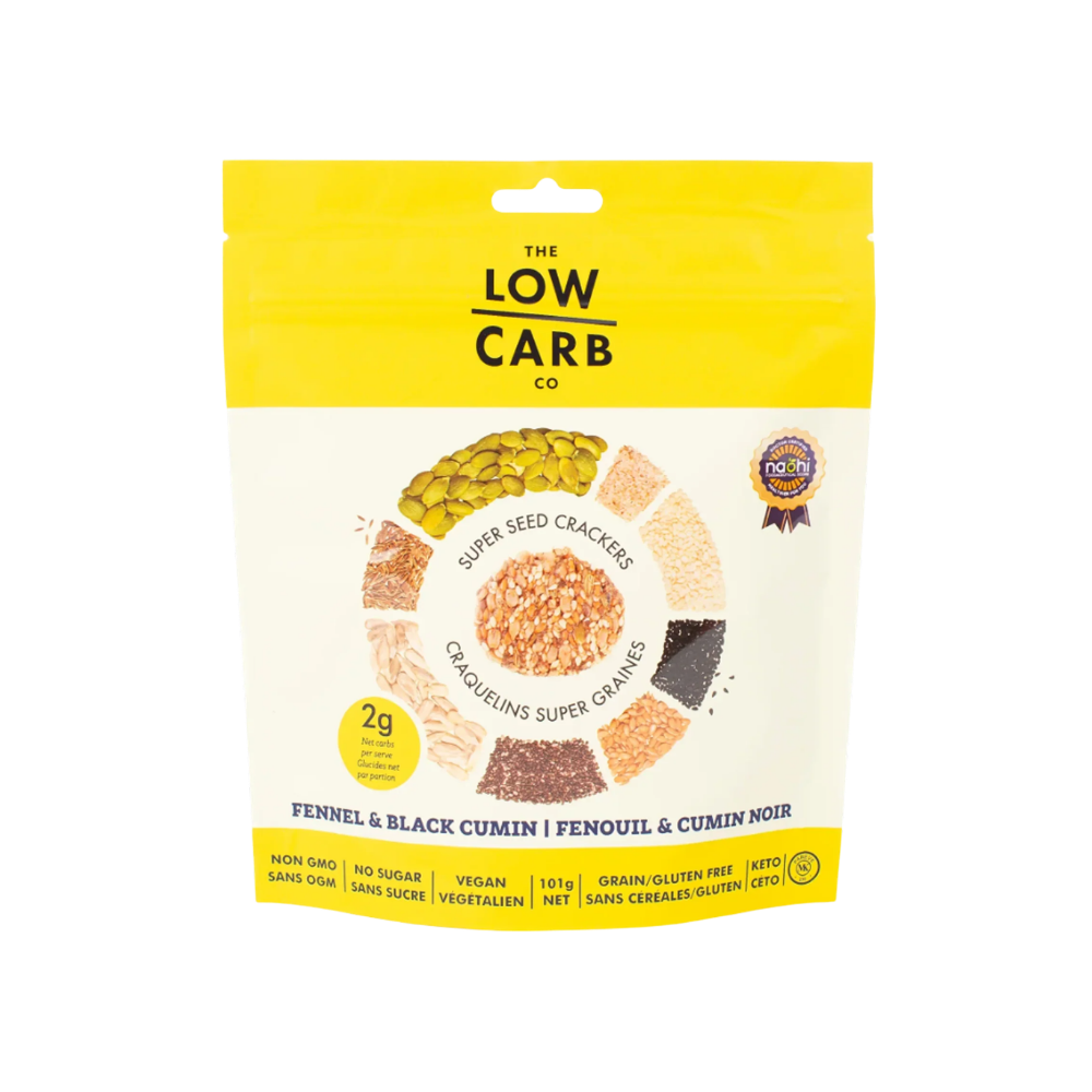The Low Carb Co. Fennel & Black Cumin Super Seed Crackers 101G