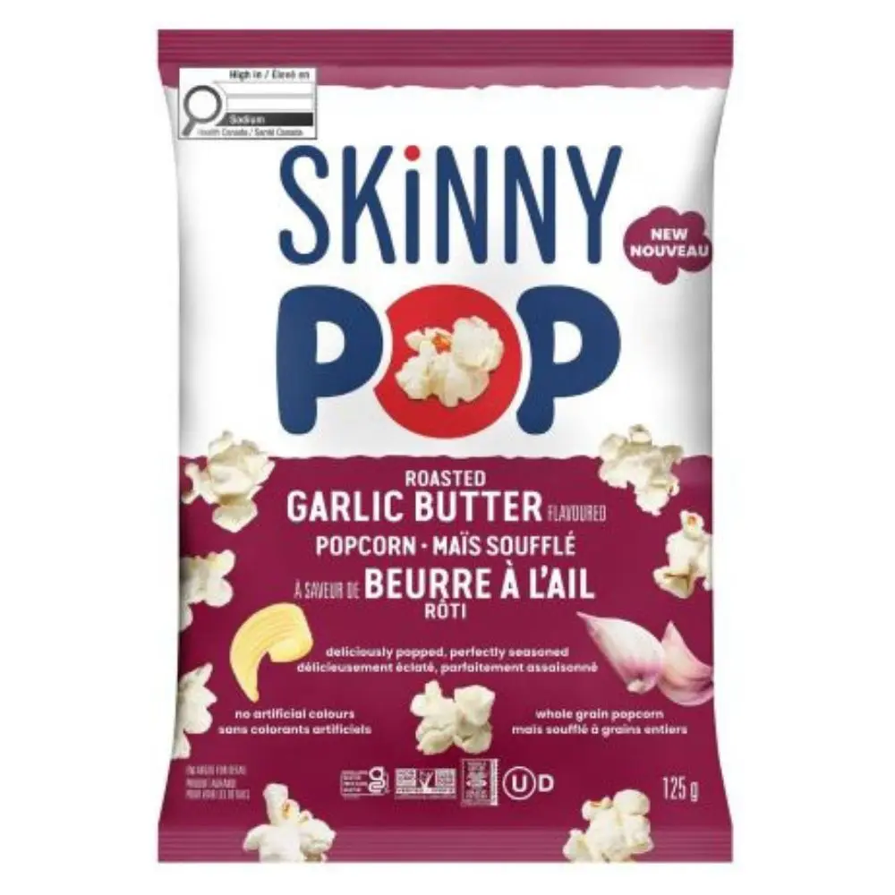 Skinny Pop Roasted Garlic Butter Popcorn 125G